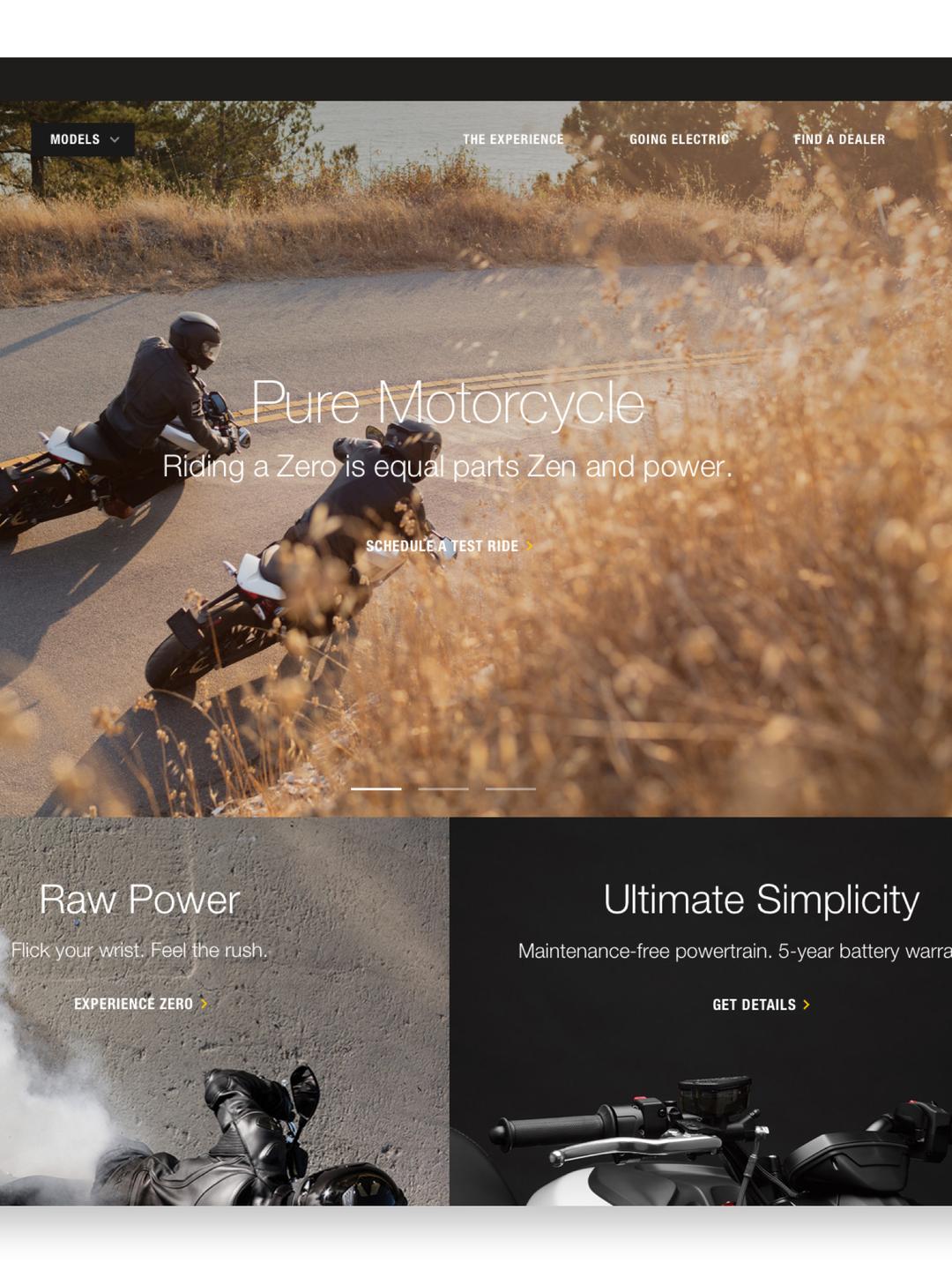 Zero UI UX design Homepage