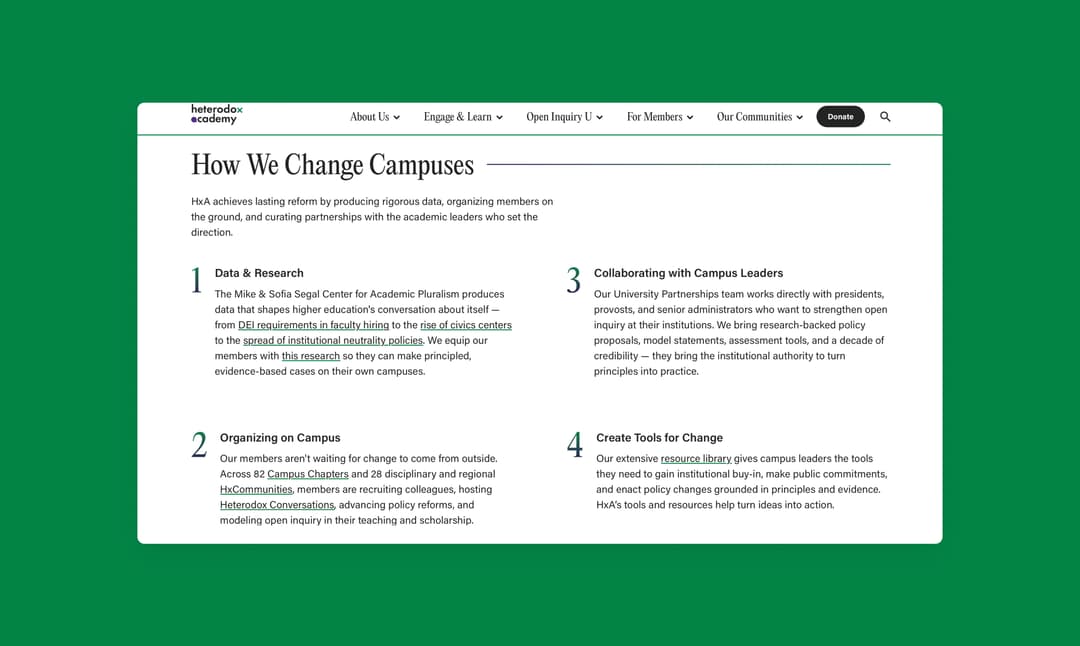 How We Change Campuses